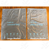 Cassava Biobag - "I am a cassava bag" Poly/Mailer (Grocery) Large - Sei Whale Gray 501 (50pcs)