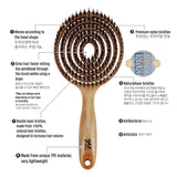 Yao Reverse Circle Boar Brush (Superior Scalp massage, Volume & Shiny Hair)