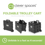 Clever Spaces Foldable Utility Trolley Cart