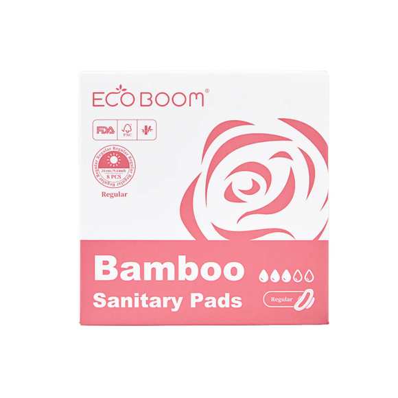 Eco Boom Day Pads Feminine Biodegradable Bamboo Sanitary Pads - Regular