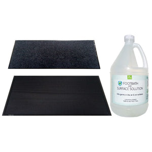 Stayfresh Canada Disinfecting Bundle (Indutrial Grade Disinfecting Floor Mat + Drying Mat + 1 Gallon Antibacterial Floor Solution)