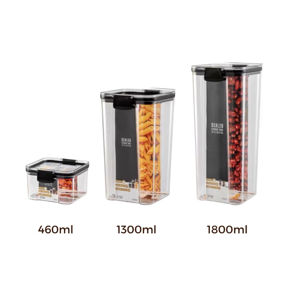 Small Glass Tea Storage Container - Airtight Jar with Bamboo Lid 460ml