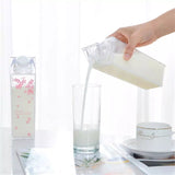 Milk Karton Shaped Clear Water Bottle