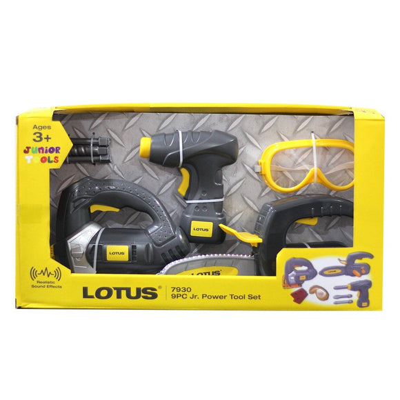 Lotus Jr. Powertool Set - 9pc - Repair Tools Toy for Kids