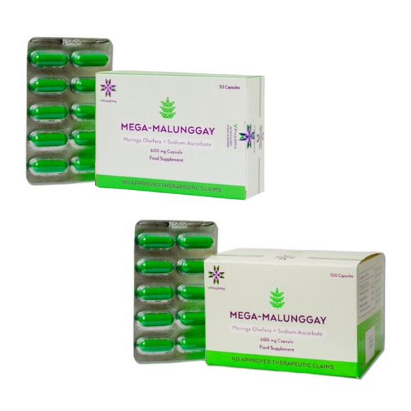 Mega-Malunggay Capsules (Moringa Oleifera + Sodium Ascorbate)