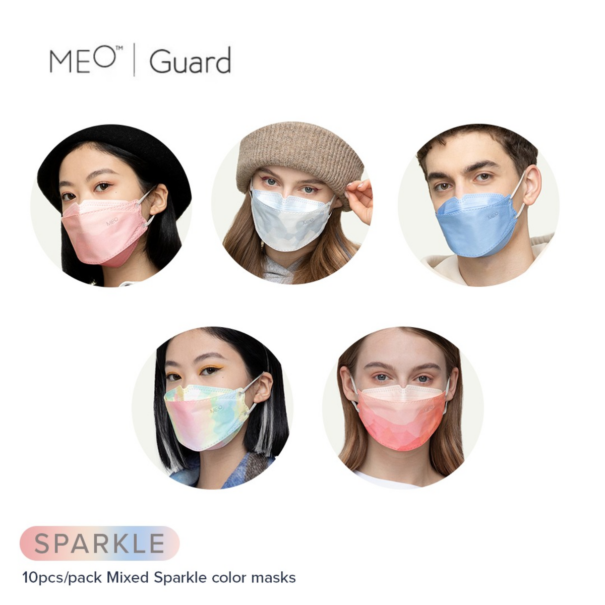 Meo Mask Meo Guard Flat-fold Disposable Respirator - Sparkle (10pcs/pack ...