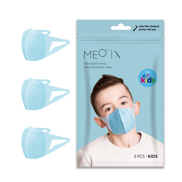 Meo X Disposable Mask for Kids (3pcs per pack-ALL BLUE)