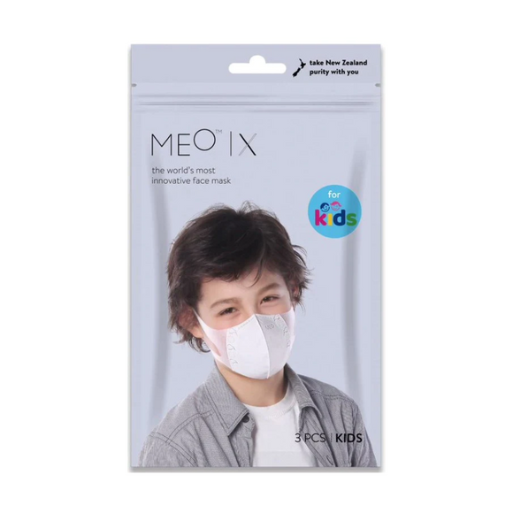 Meo X Disposable Mask for Kids (3pcs per pack-ALL WHITE)
