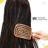 Yao Moving Round Hair Brush wooden texture (For Medium Length Hair)