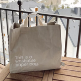 New Earth EcoCraft Washable Paper Bag - Medium - Stone Grey