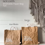 New Earth EcoCraft Washable Paper Bag - Medium - Tan