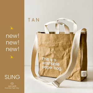 New Earth EcoCraft Washable Sling Bag - Tan