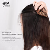 Yao Portable Brush Wooden Texture (Easy to Carry/ for all hair lengths)