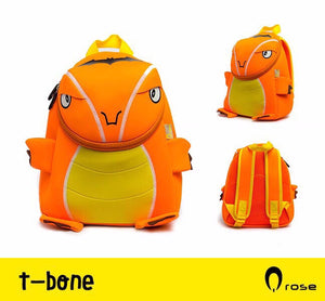 Qrose Pet Backpack: T-bone The Orange Dino