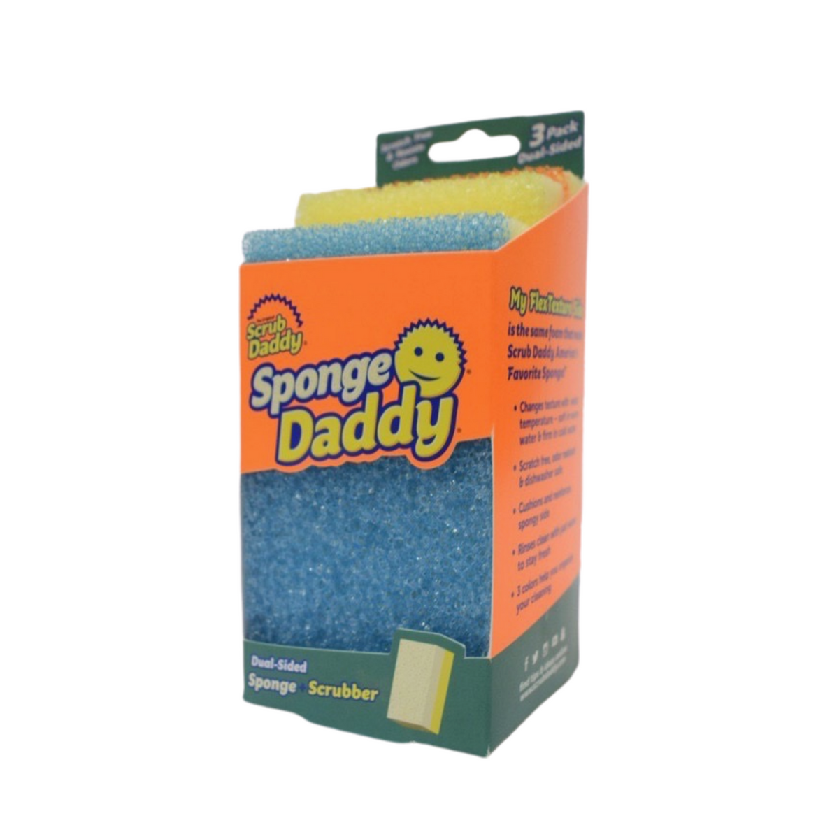 Sponge Daddy Dual-Sided Sponge + Scrubber – NATURALLYBABYPH CO.