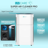 UV Care Super Air Cleaner Pro (7-stages) with Medical Grade H13 HEPA Filter with Virux Patented Technology - instantly kills 99.97% SARS-CoV-2