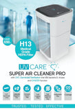 UV Care Super Air Cleaner Pro (7-stages) with Medical Grade H13 HEPA Filter with Virux Patented Technology - instantly kills 99.97% SARS-CoV-2