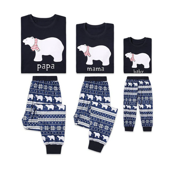 The Clean Room Christmas Family Matching PJs Snow Bear