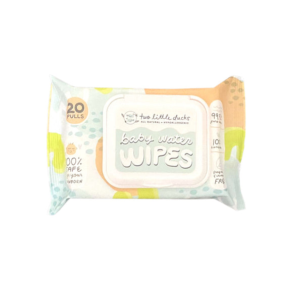 Two Little Ducks Baby Water Wipes - Travel Pack (20 pulls)