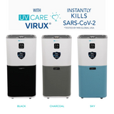 UV Care Super Plasma Air Pro With Medical-Grade H14 HEPA Filter & UV Care Virux Patented Technology - Instantly Kills 99.97% SARS-coV-2