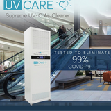 UV Care Supreme Plasma UV-C Air Cleaner with Medical Grade H14 HEPA Filter with UV Care Virux Patented Technology - instantly kills 99.97% SARS-CoV-2