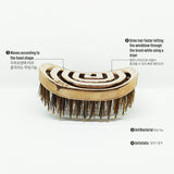 Yao Portable Brush Rose Gold Boar Bristle (Easy to Carry/ Shiny Hair)