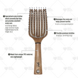 Yao Flip Brush Wooden Texture (2 in 1 Volumizing for Mid to Long Hair)