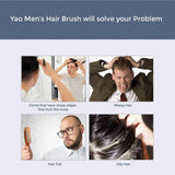 Yao Scalp Care Hair Brush specialized for Men Matte Black (For Men)