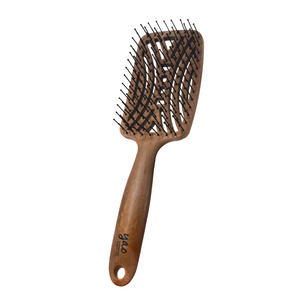 Yao Moving Square Hair Brush Wooden Texture (For Long Length Hair)