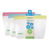 Zippies Reusable Colored Standup Storage Bag - Pretty Pastel Series