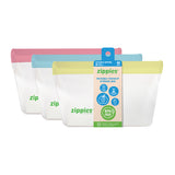Zippies Reusable Colored Standup Storage Bag - Pretty Pastel Series
