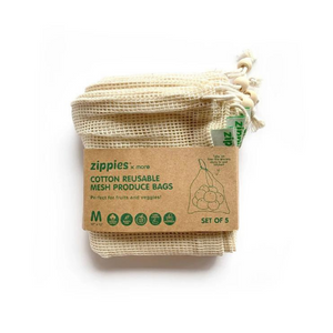 Zippies Reusable Cotton Mesh Bags 5s - Medium