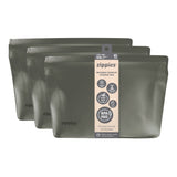 Zippies Reusable Standup Storage Bags - Steel Grey