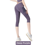 NaturallyActive: 3/4 Seamless Athletic/Fitness Cropped Shaper Leggings for Women