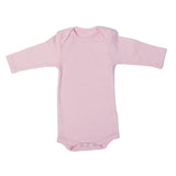 Poncho Baby Organic Onesie - Plain Pink - Long Sleeves