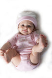 Poncho Baby Organic Onesie - Pink (Milk Lover) - Short Sleeves